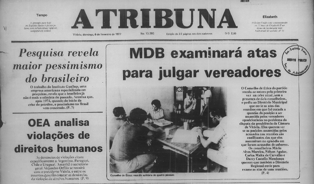 Apees Arquivo Público Microfilma Exemplares Do Jornal A Tribuna 3797